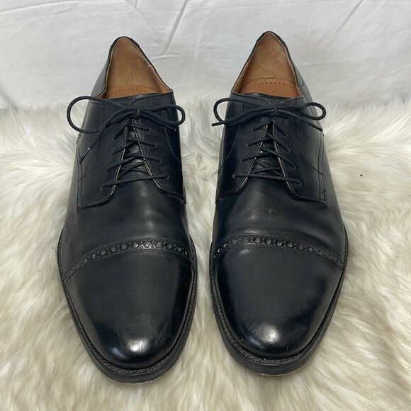 Lace Up Cole Haan Black Leather Cap Toe Oxfords Sz 13‎